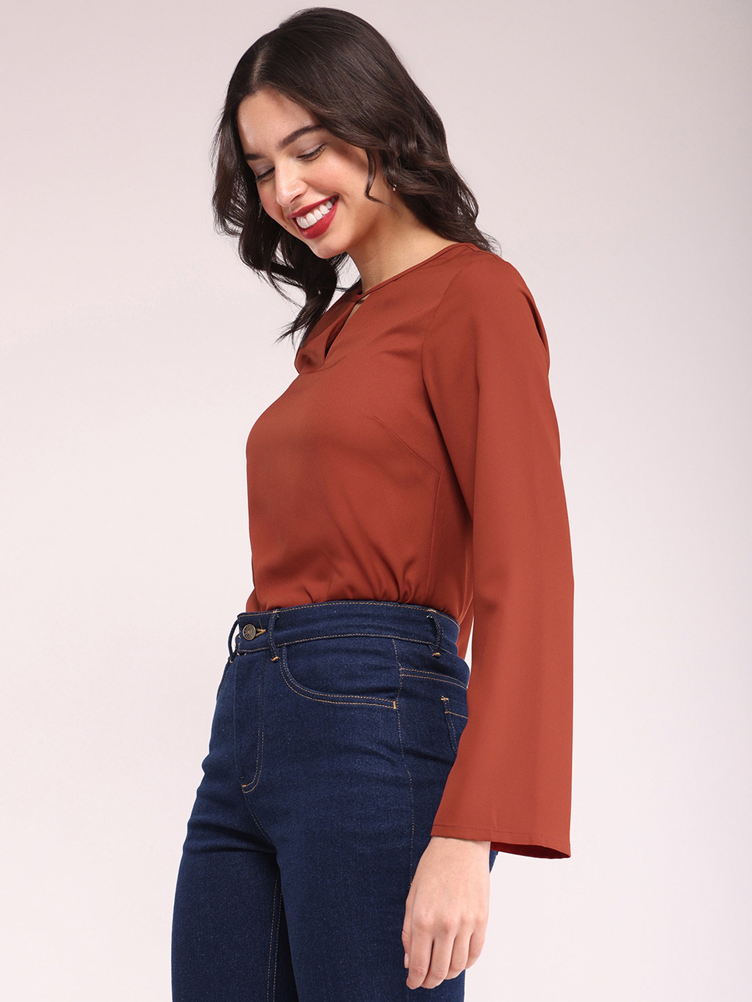 Fablestreet Rust Relaxed Fit Top
