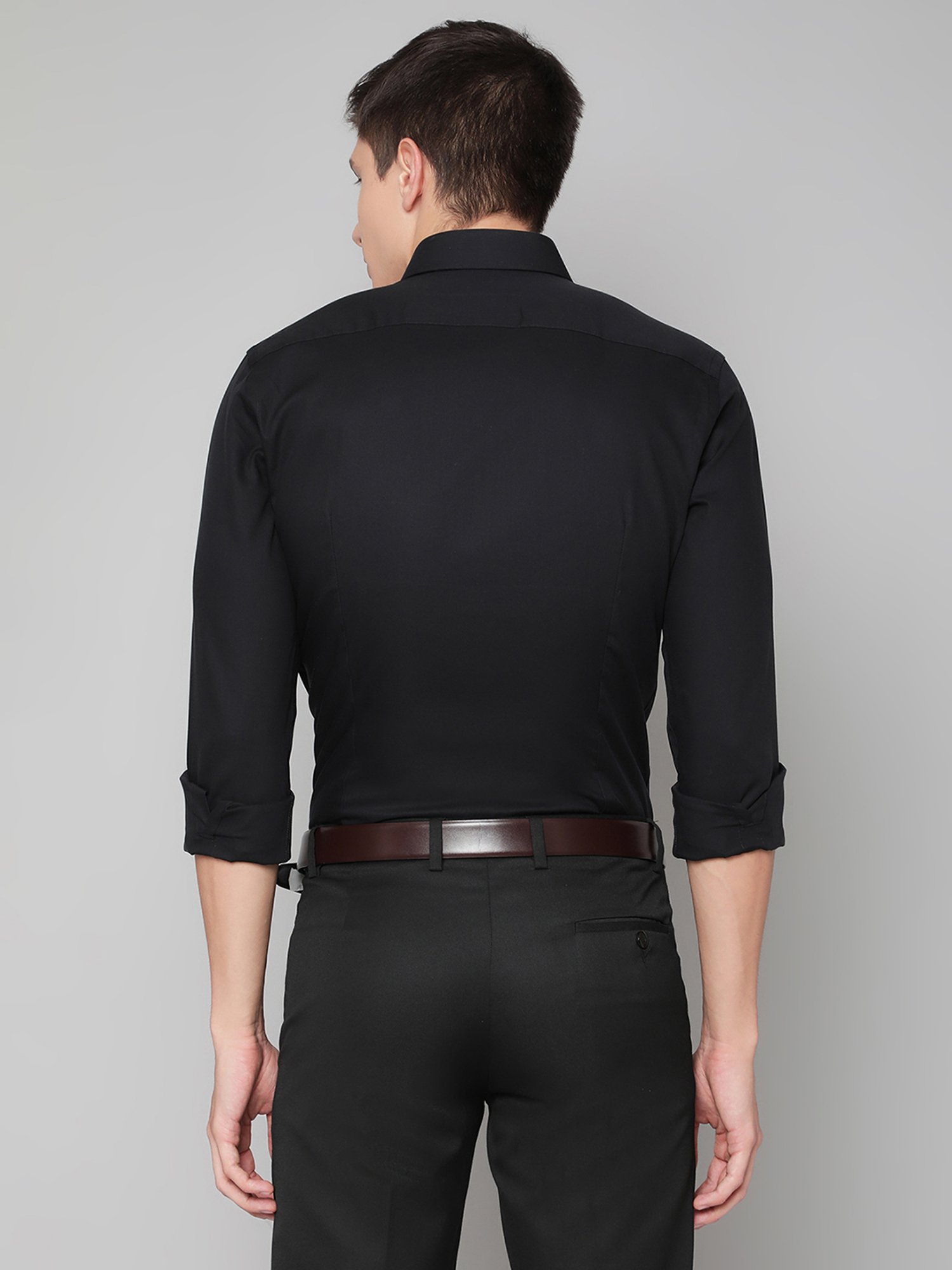 Bruun & Stengade Black Slim Fit Cotton Shirt