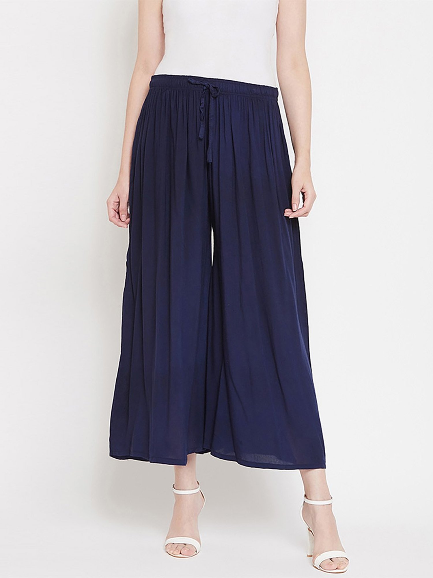 Castle Navy Regular Fit Palazzos