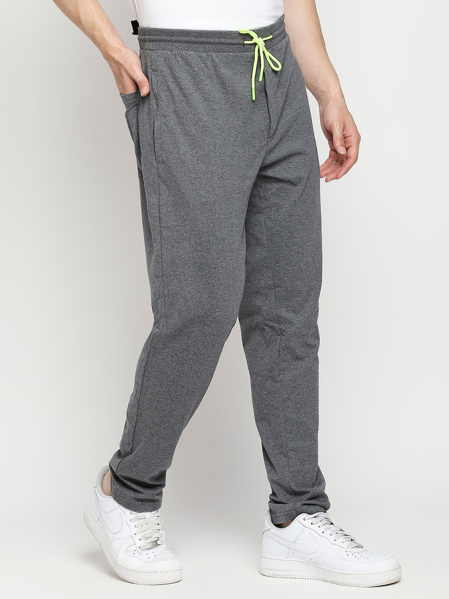 UnderJeans by Spykar Grey Cotton Regular Fit Trackpants