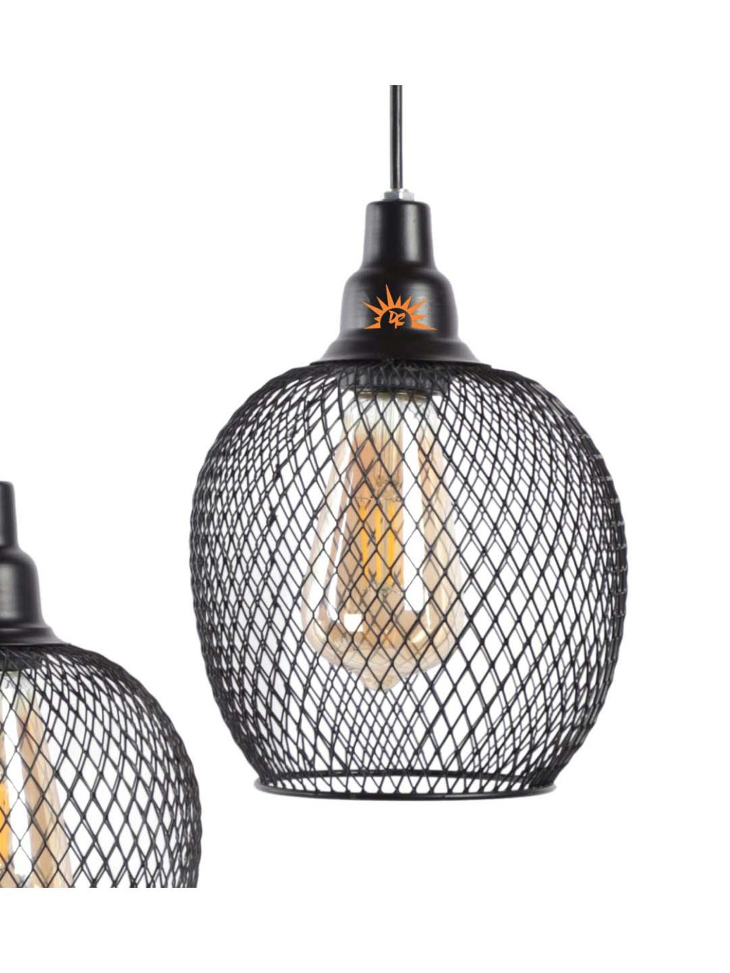 DecorativeRay Black Hanging Light - Set of 1