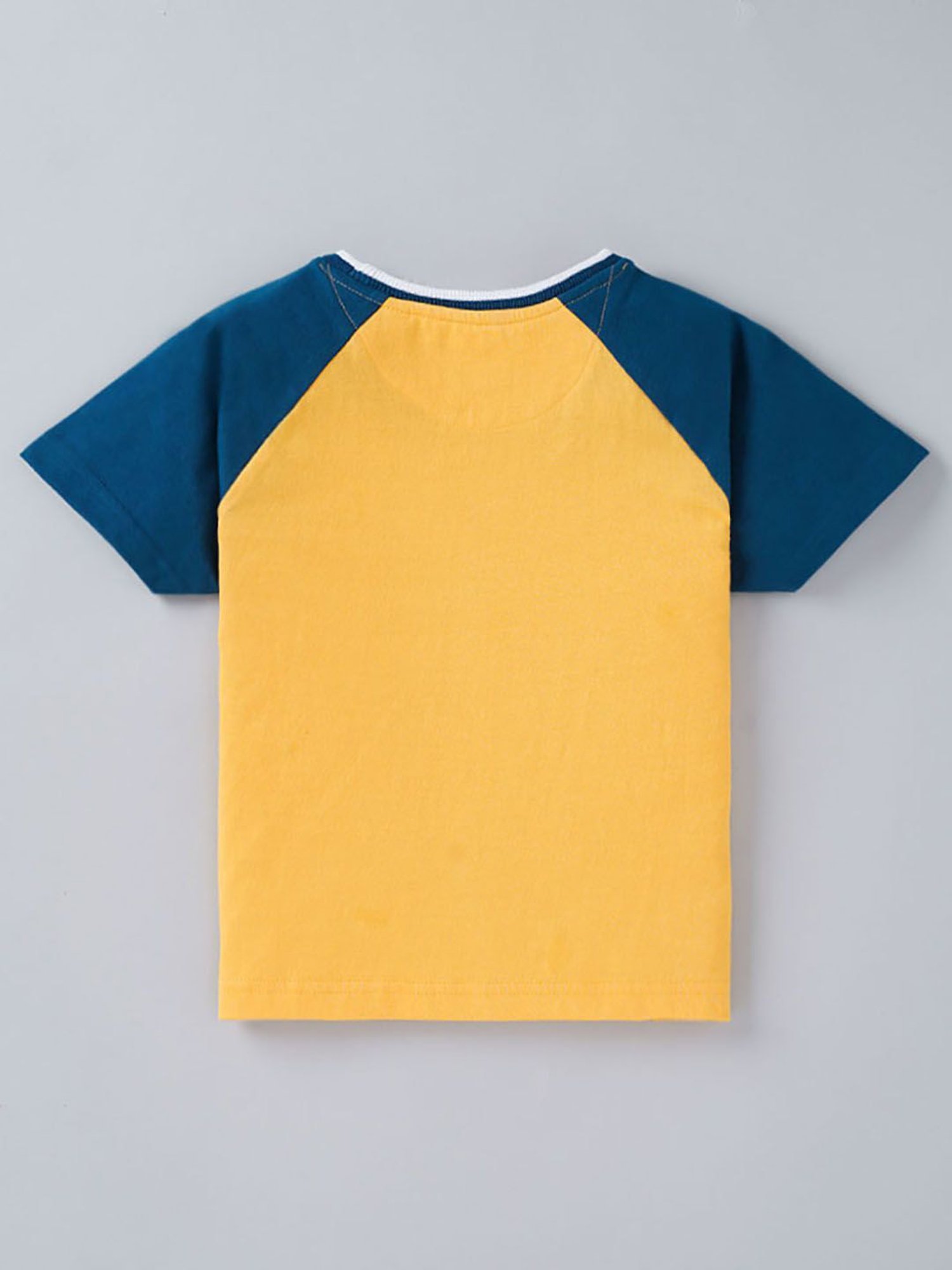 Ed-a-Mamma Boys Yellow Color Block  T-Shirt