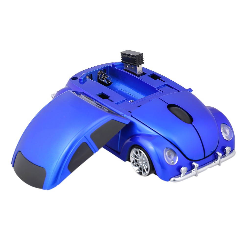 2.4G Wireless Car Mouse USB Computer Mice Car Shape 1000 DPI with LED Light Receiver for PC Laptop
