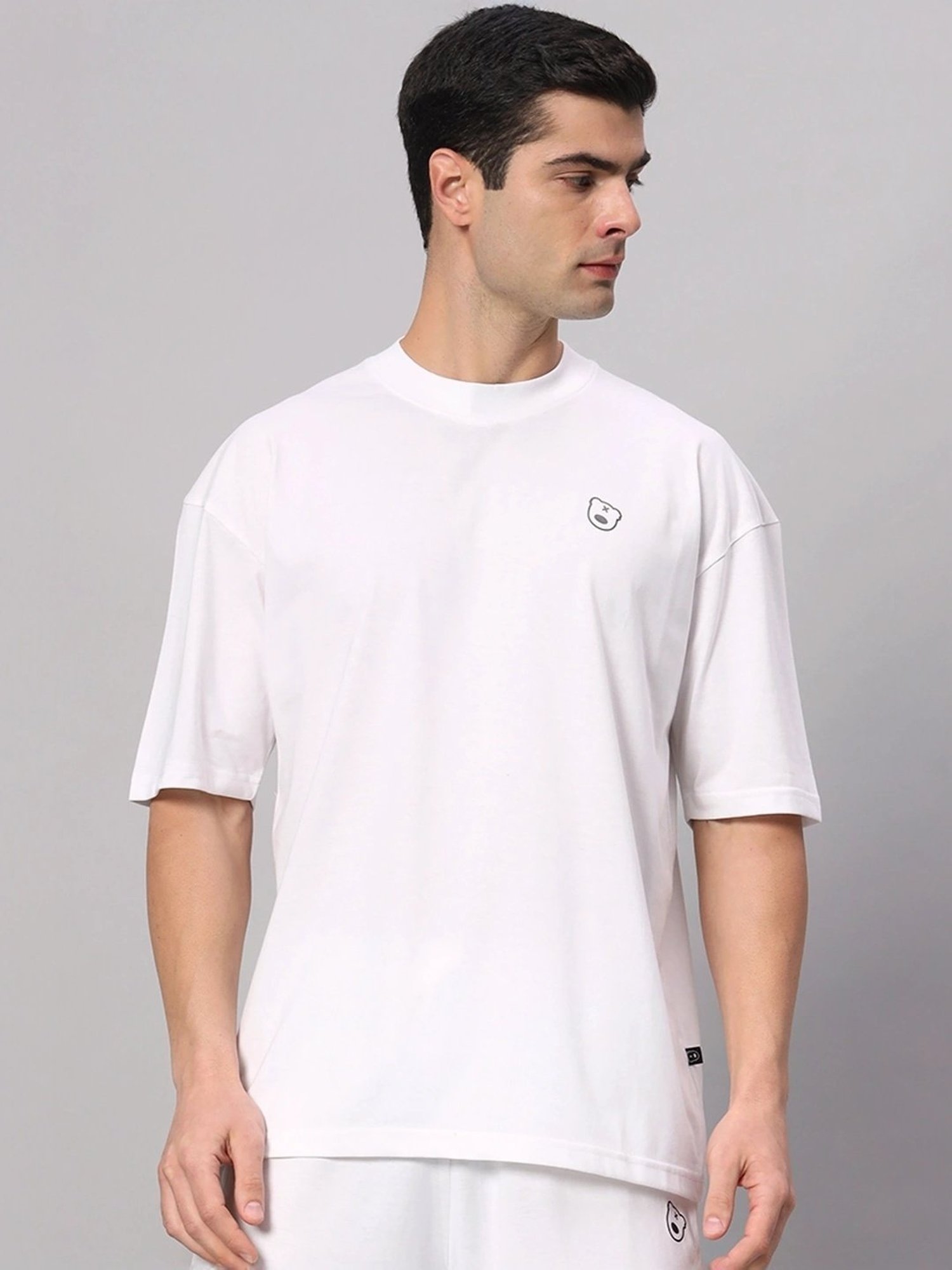 Griffel White Cotton Loose Fit T-Shirt