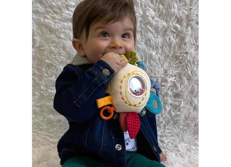 Lamaze Clip & Go Jacques the Peacock Sensory Development Baby Toy