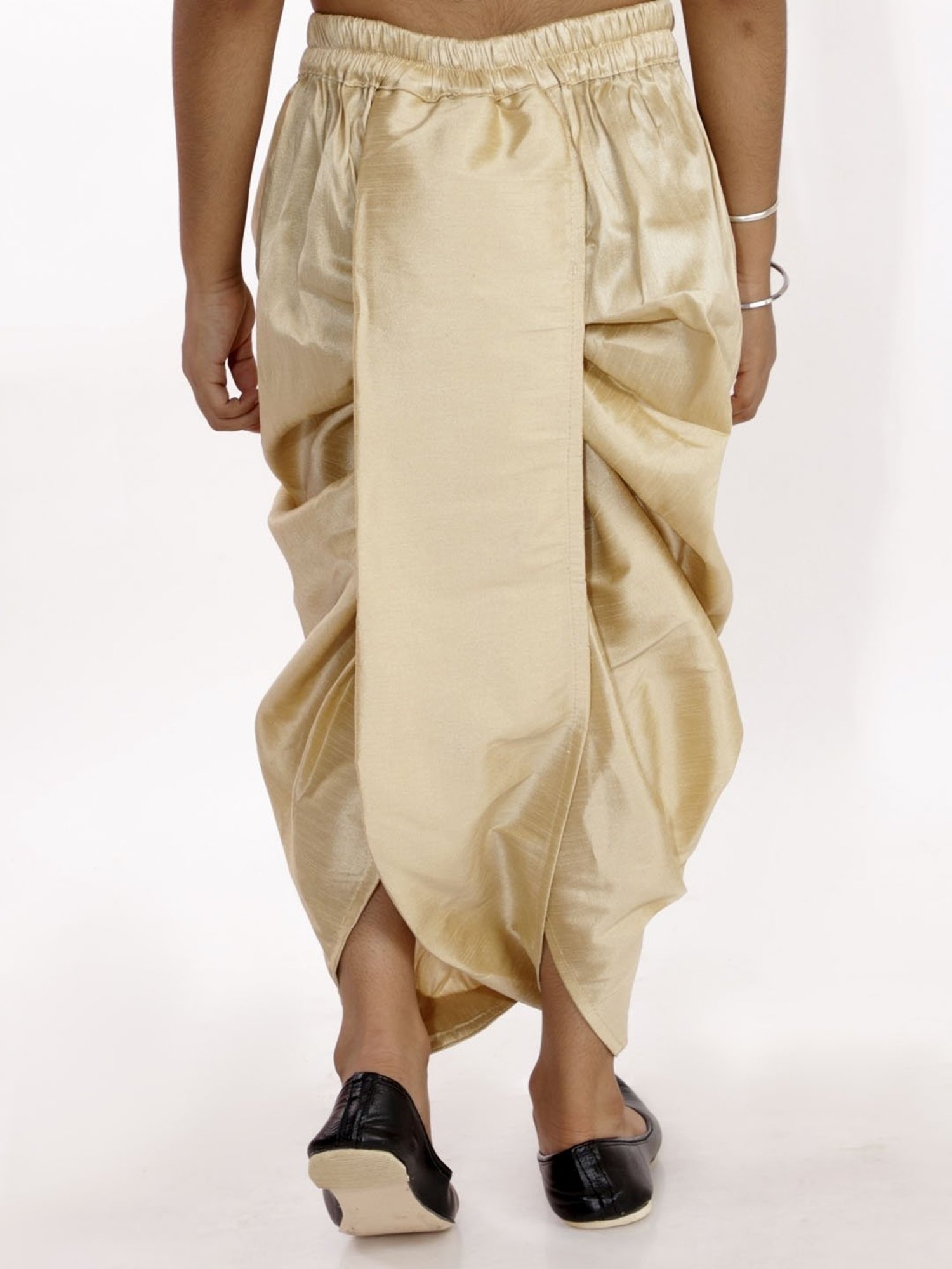 VASTRAMAY Kids Golden Embroidered Dhoti