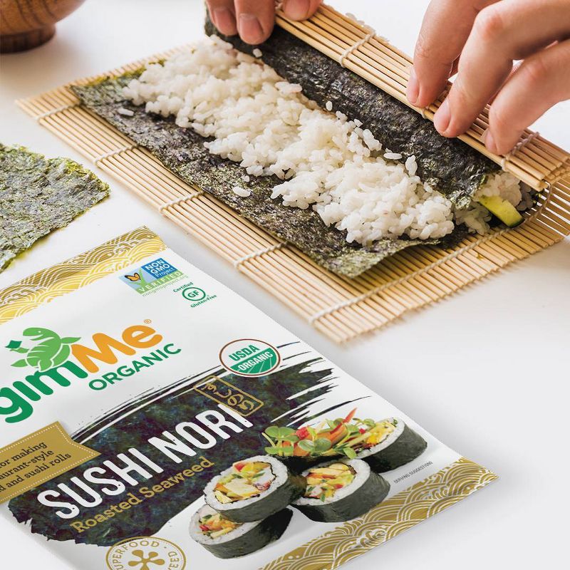 Gimme Organic Roasted Seaweed Sushi Nori Wraps - 0.81oz