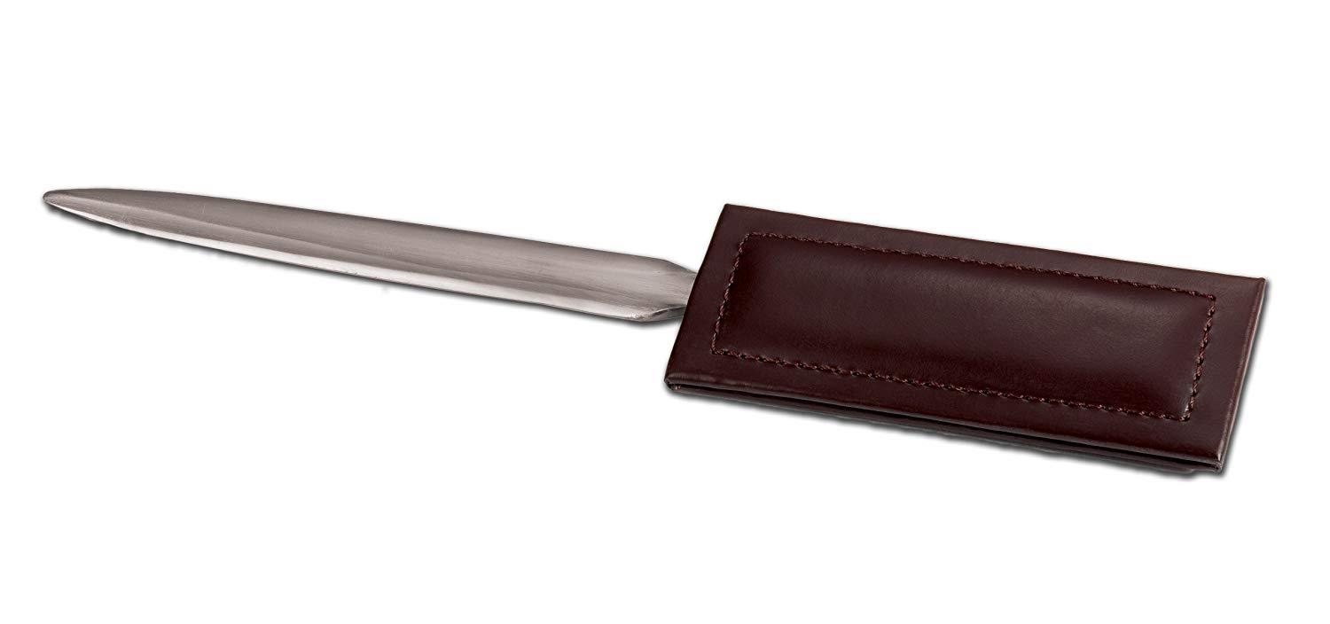 Dacasso Dark Brown Bonded Leather Letter Opener