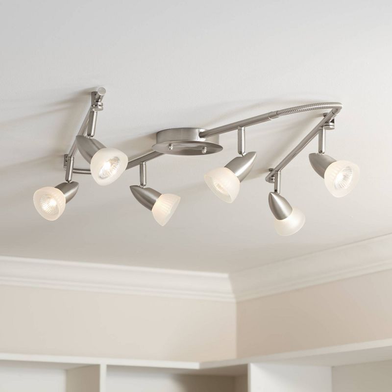 Pro Track Flex Rave LED 6-Light Satin Chrome Track Fixture