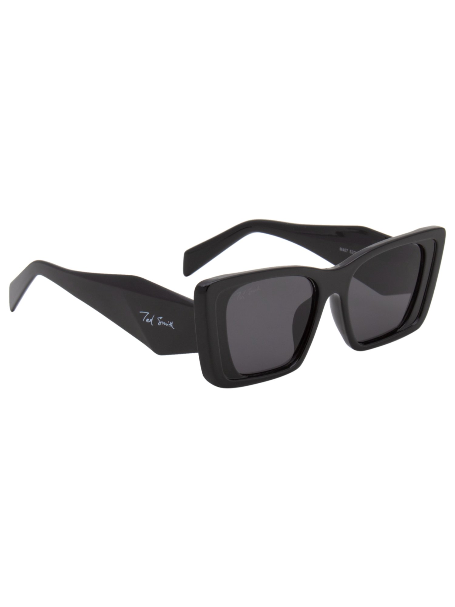 Ted Smith Grey Square UV Protection Unisex Sunglasses