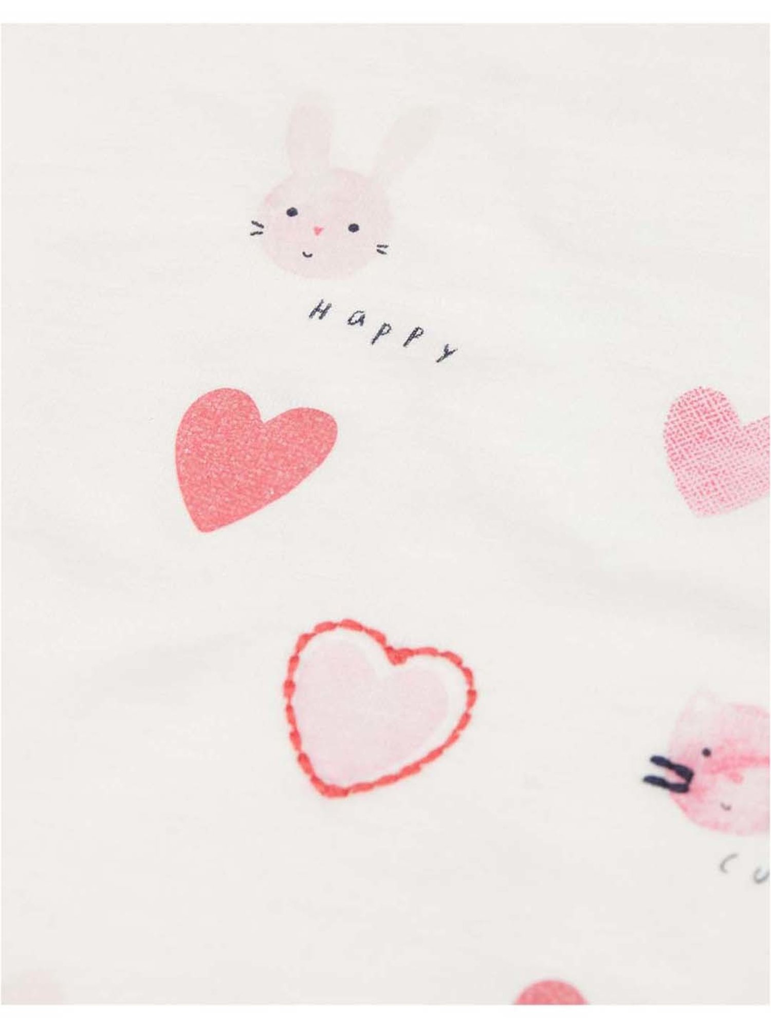 Mothercare Kids Pink & White Cotton Printed T-Shirt (Pack of 2)