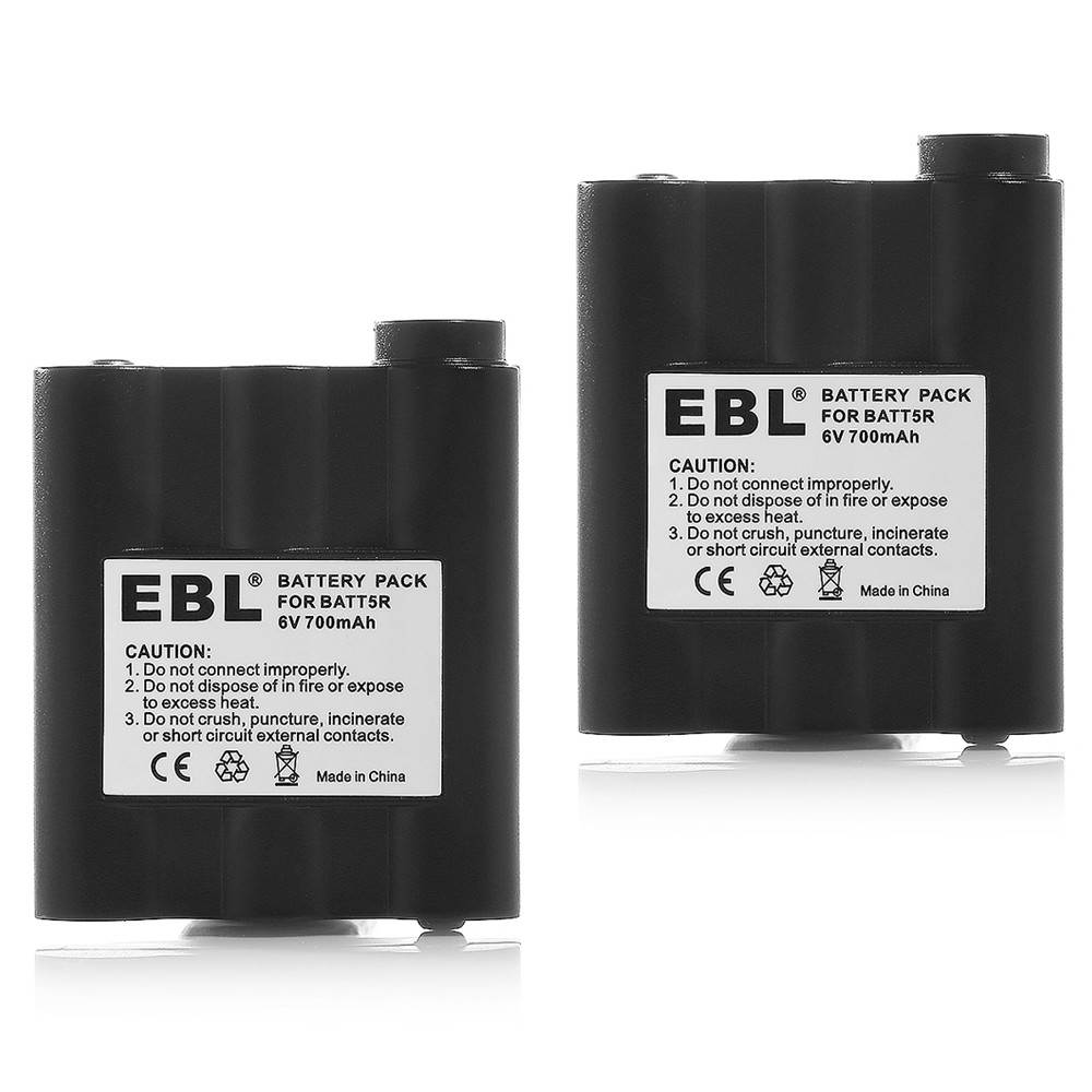 EBL 2 Pack 6v 700mah  Replacement Rechargeable Battery for Midland AVP7 HH54, XT511 and GXT Series GMRS Radios