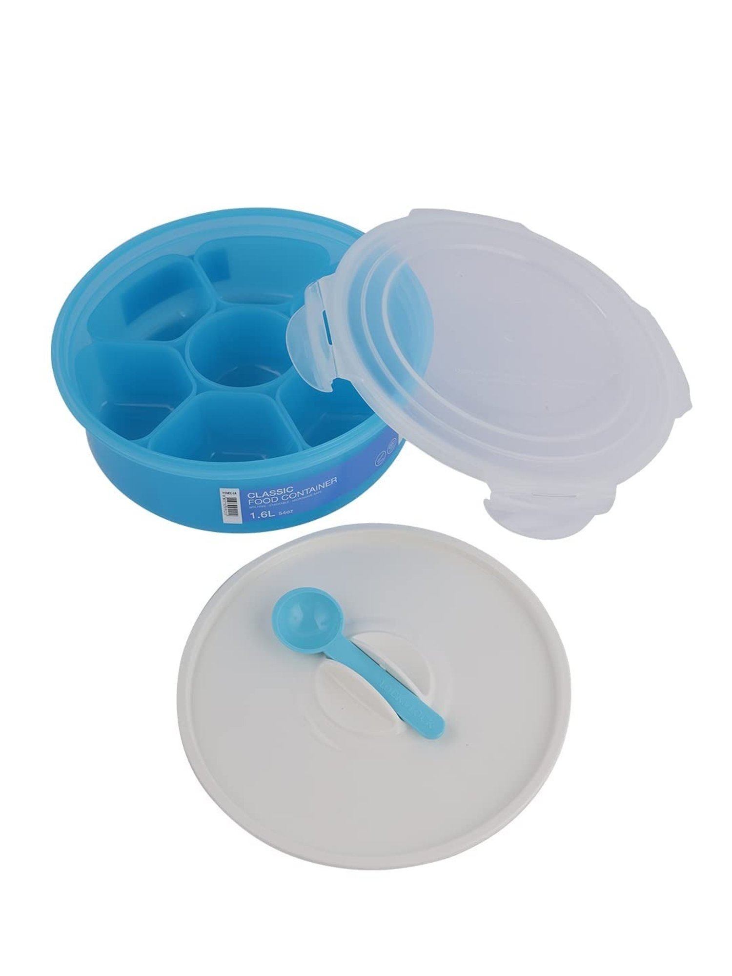 Lock & Lock Blue Plastic Classics Round Small Spice Kit