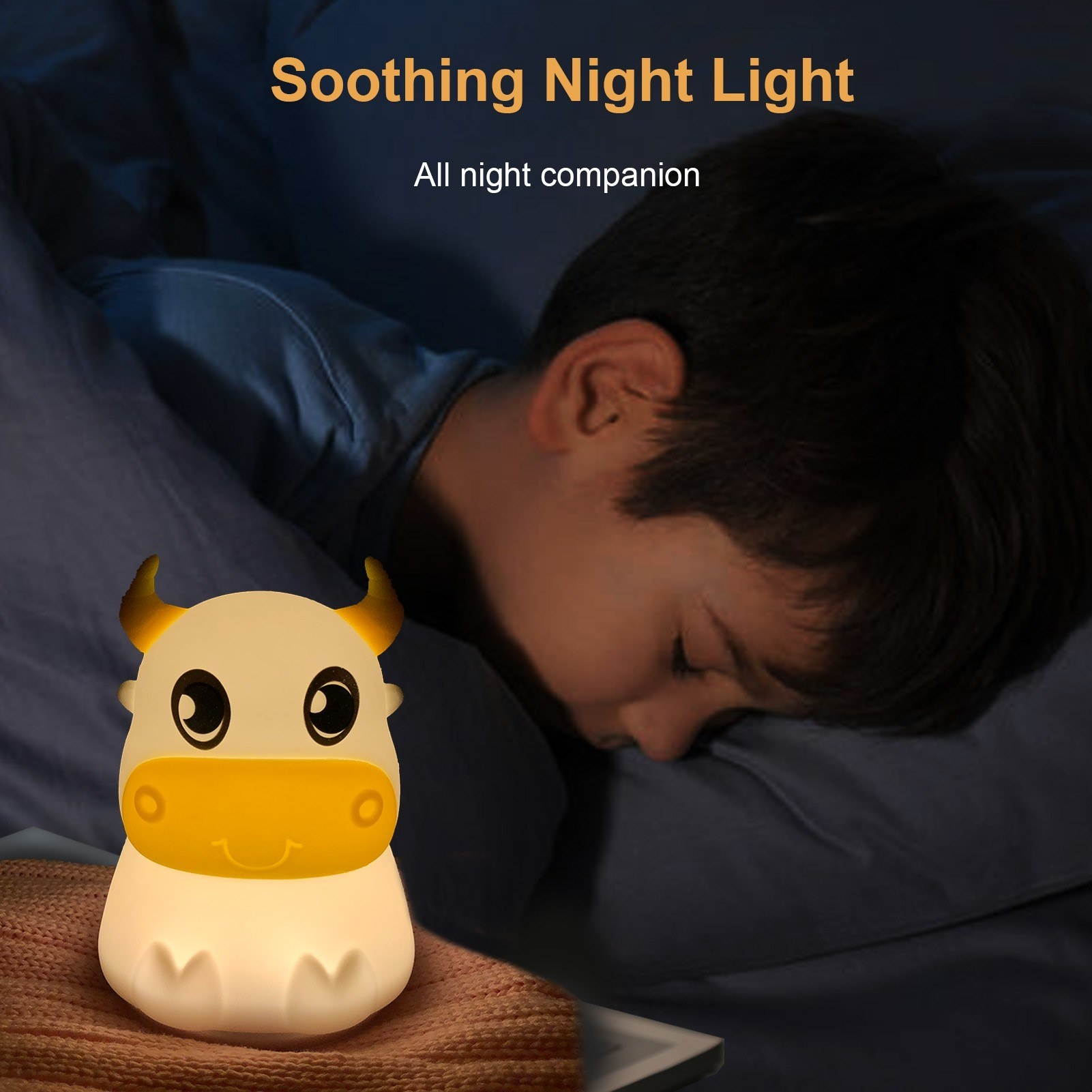 7-Color Touching Control Silicone Baby Nightlight Perfect Gift for Birthday Children&rsquo;s Day