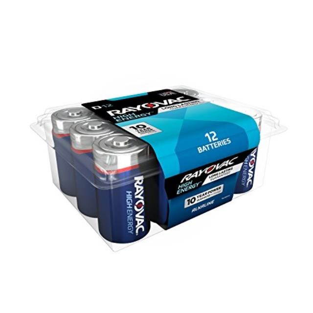 rayovac d batteries, alkaline d cell batteries 12 battery count