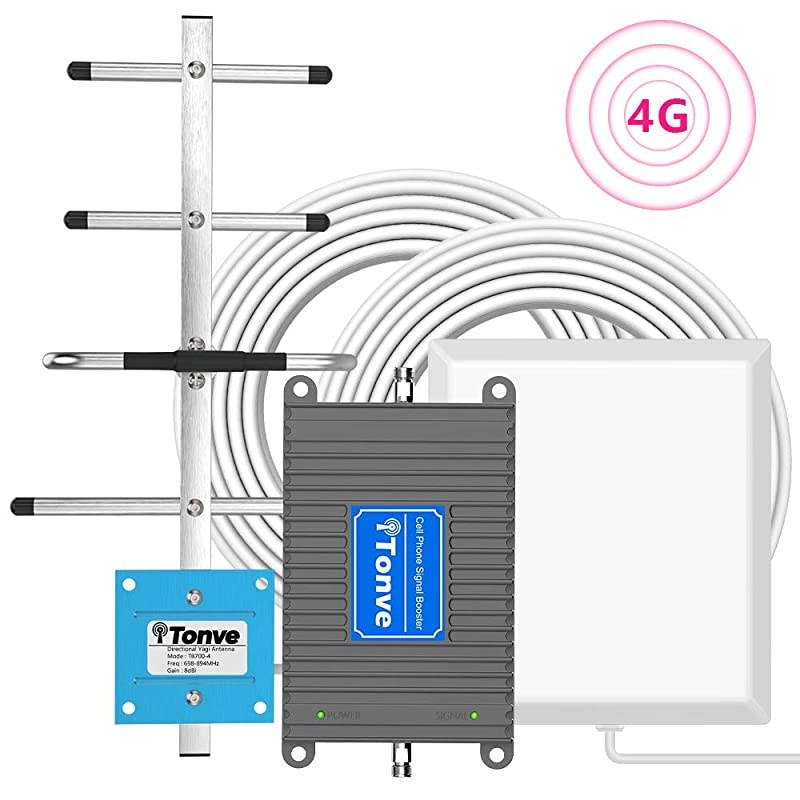 Cell Signal Booster Cell Phone Signal Booster for All Carriers TMobile 700MHz Band 1217 4G LTE Home Office Use Cellular Repeater Amplifier Kit Boost Voice and Data Up to 4500Sq Ft