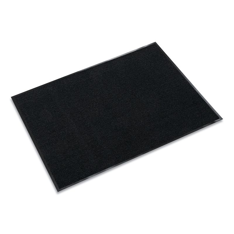 3'x5' Rectangle Solid Floor Mat Black - Crown