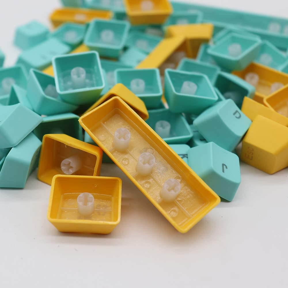 CUUWE 61 PBT Keycaps for 60 Percent Keyboard, Backlit Keycap Set for Mechanical Gaming Keyboard OEM Profile Keycaps with Key Puller for Cherry MX Switches GH60/RK61/GK61/Annie pro 2