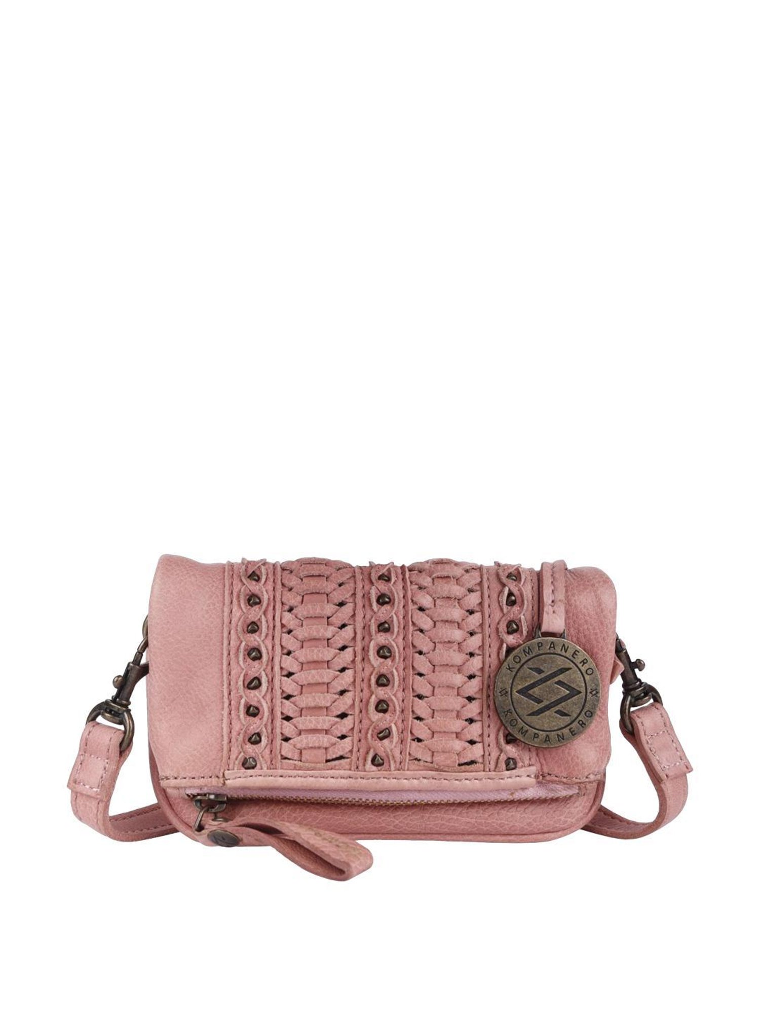 KOMPANERO Sorrento Pink Solid Sling Handbag