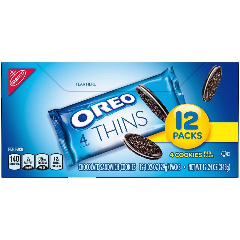 Oreo Thins Chocolate Sandwich Cookies - 12.24oz/12ct