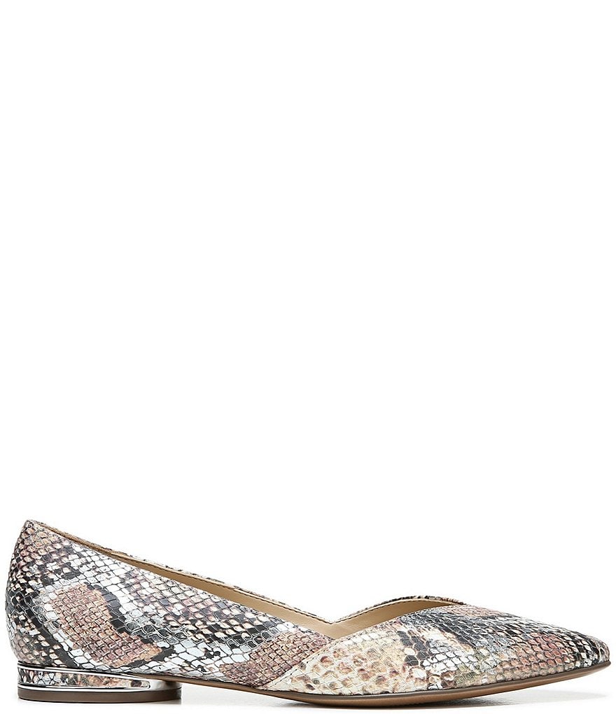 Naturalizer Havana Snake Print Leather Dress Flats