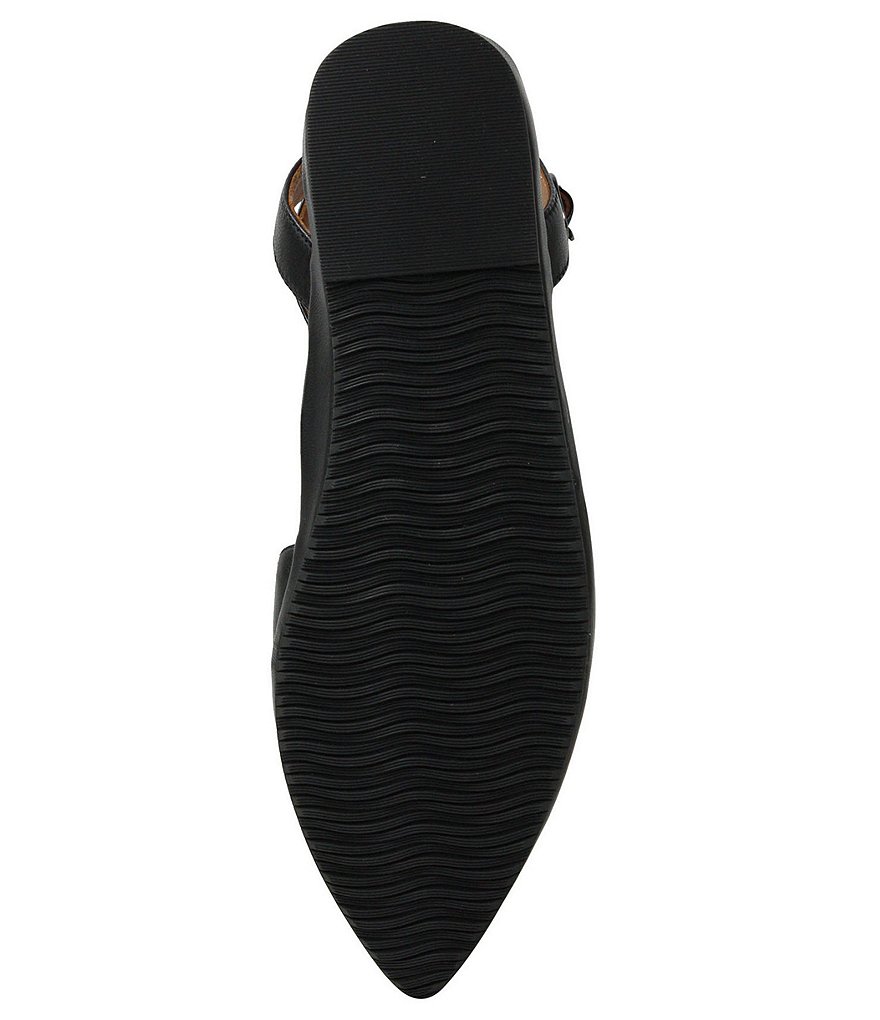 L'Amour Des Pieds Moona Leather Ankle Strap Flats