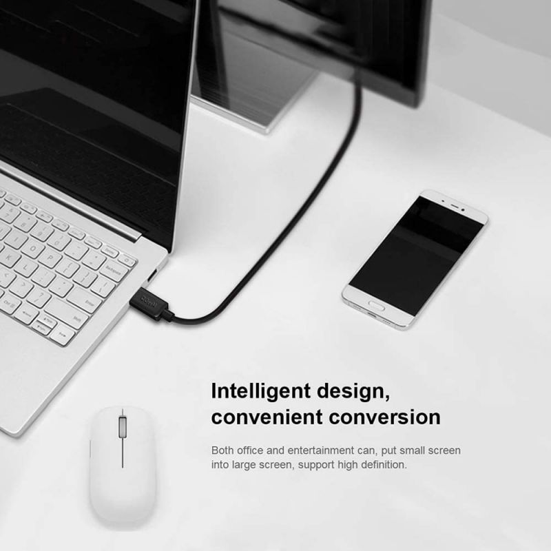 USB C to VGA Cable Adapter Black 6 Feet/1.8m,QGEEM Type C to VGA Cable Compatible with MacBook Pro,Dell XPS 13/15,Surface Book 2,HP Spectre x360,Lenovo Yoga 910 & More,VGA to USB C