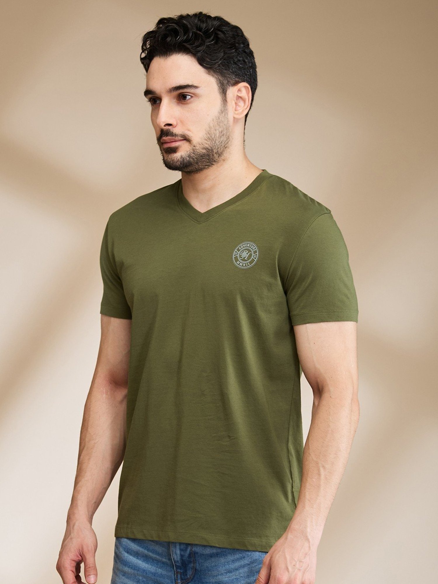Being Human Dark Green Regular Fit T-Shirt