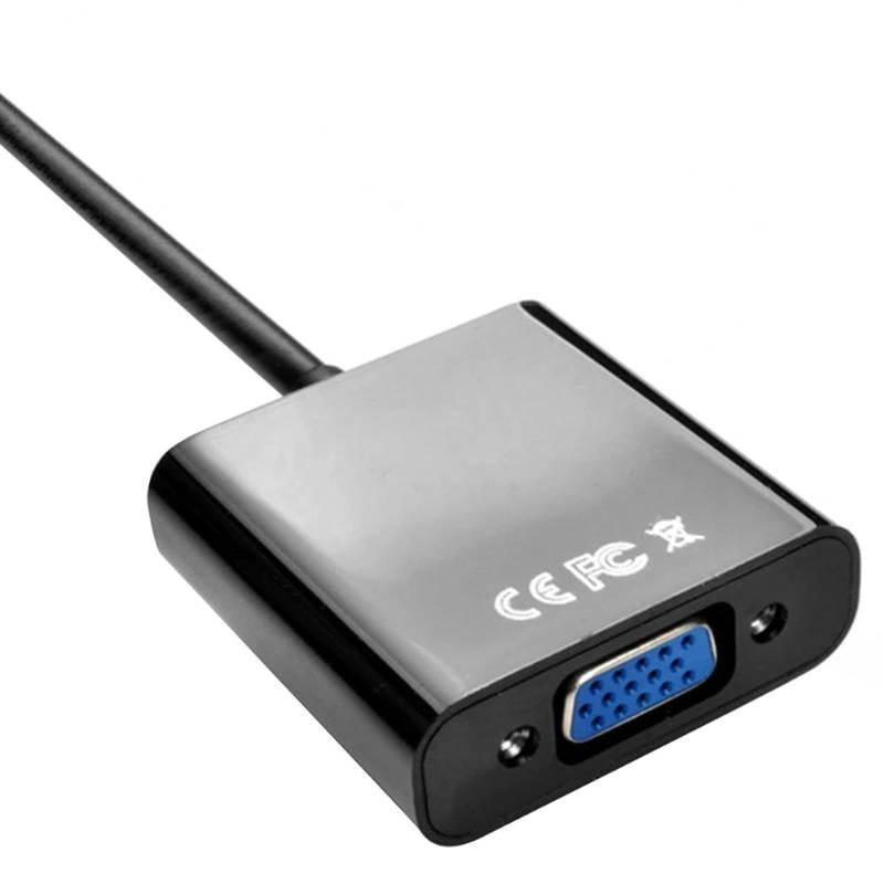 HDMI to VGA Adapter Male To Famale Converter Adapter 1080P Digital to 3.5mm Audio Cable For PC Laptop Tablet