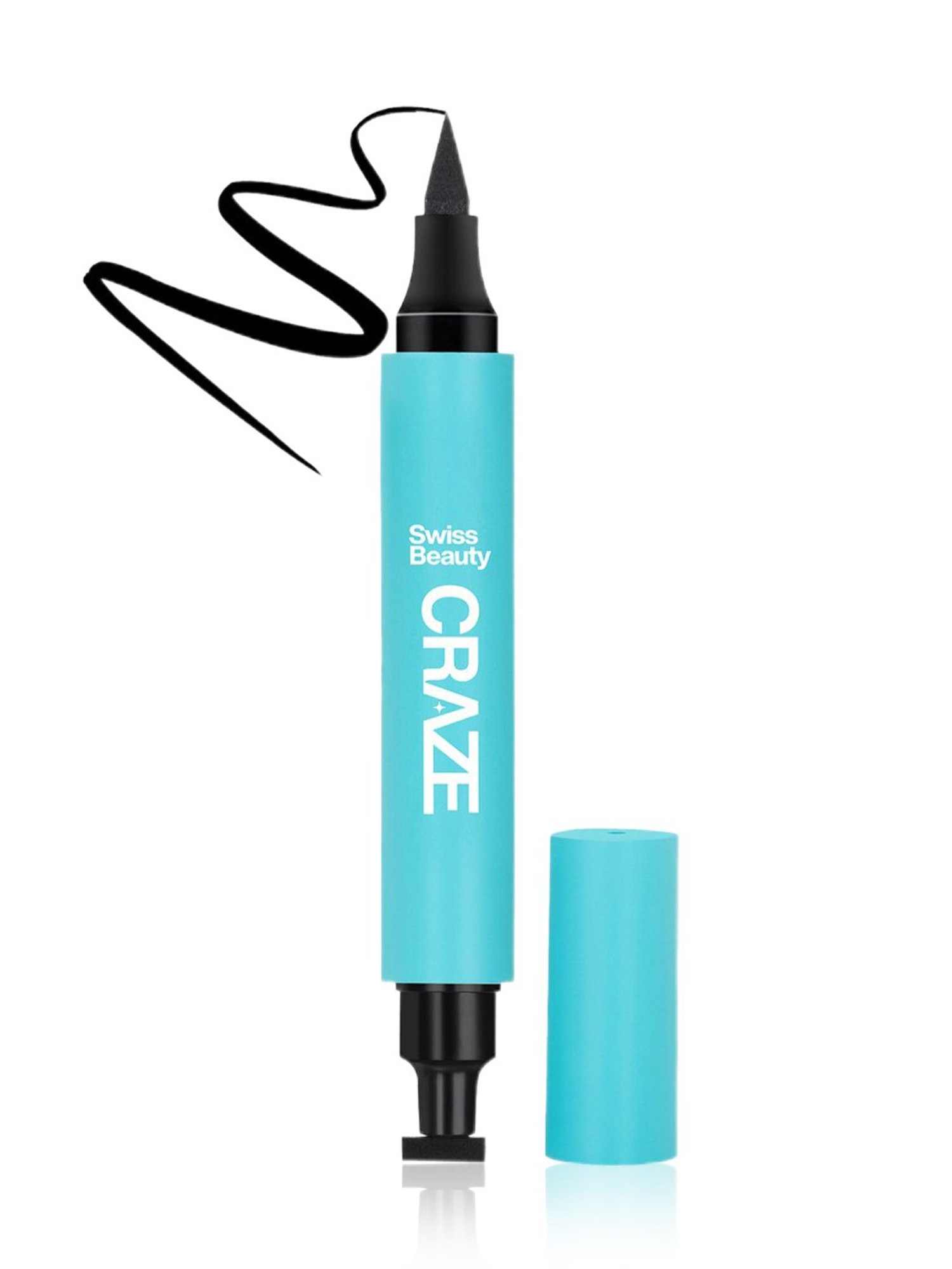 SWISS BEAUTY Craze Eyeliner and Stamp Duo Black - 2.8 ml