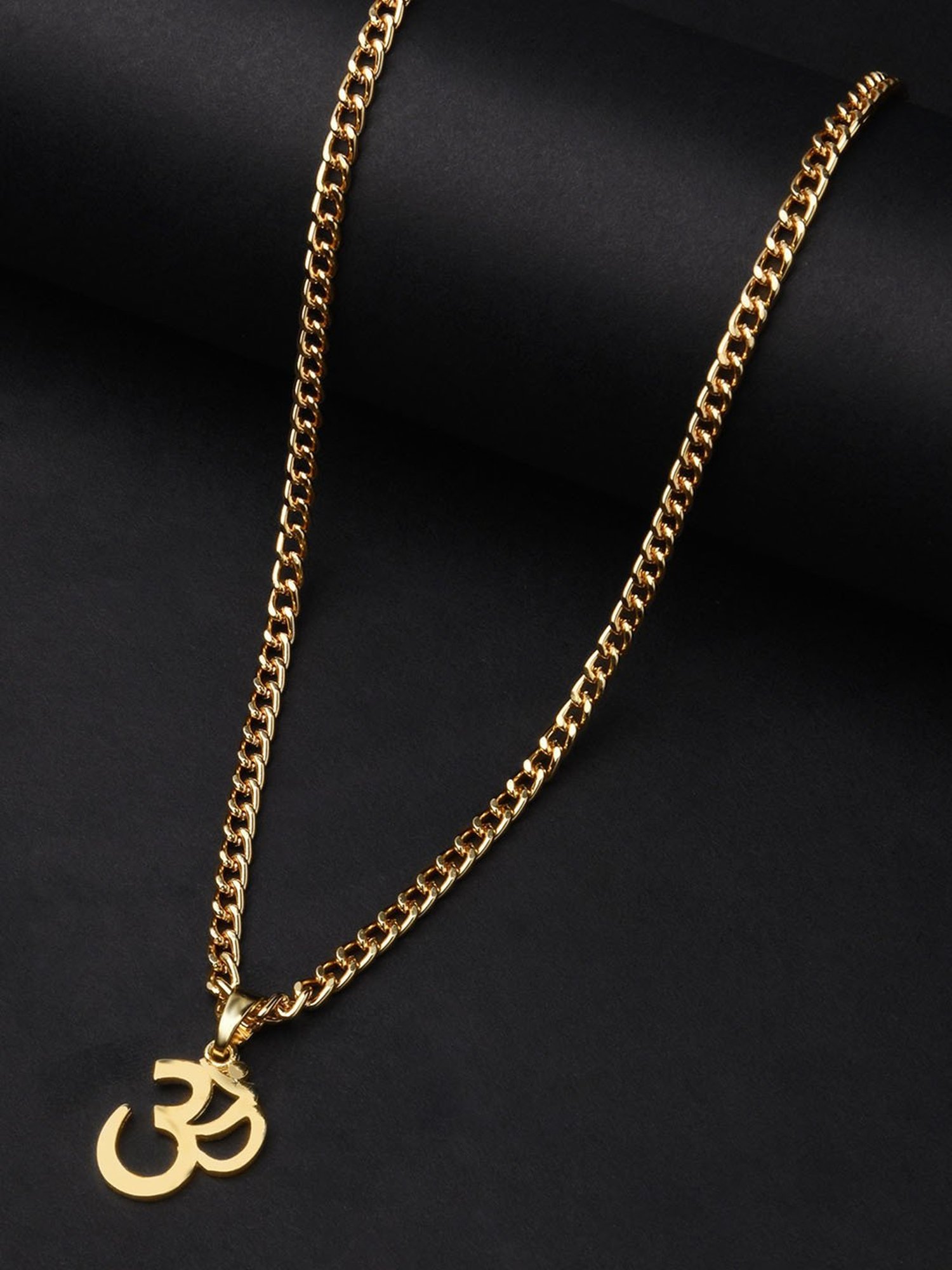 The Bro Code Gold-Plated OM Pendant Necklace for Men
