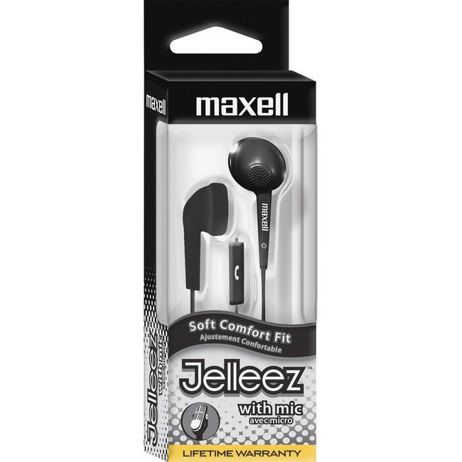 JELLEEZ SOFT EARBUD W/MIC BLACK