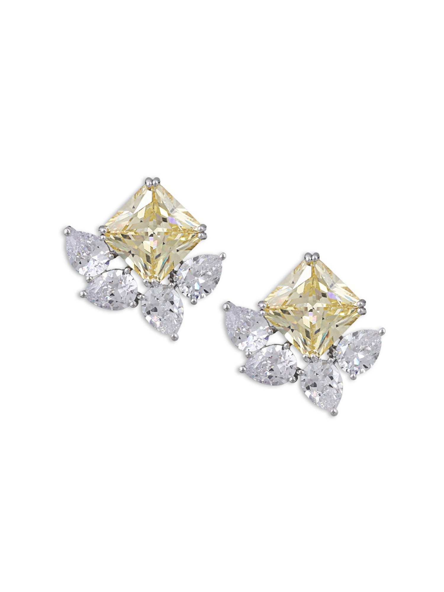 The Real Effect London 800 Sterling Silver Stud Earrings for Women