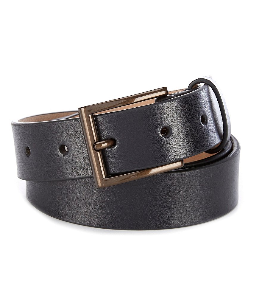 Cole Haan Osborn Cut Edge Leather Belt