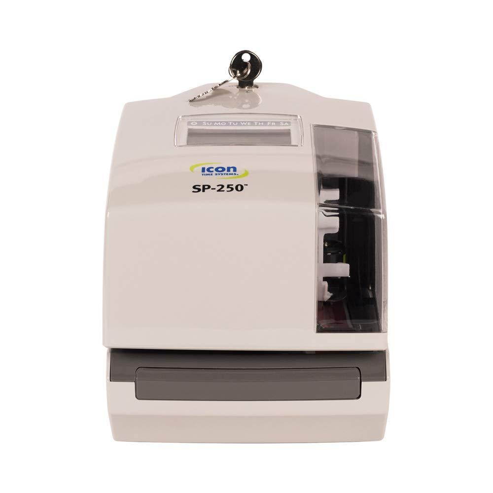SP-250 Electronic Time Clock & Date Stamp is a multi-purpose machine that is commonly used for payroll, job costing or as document stamper. Free lifetime support + operational battery backup included.