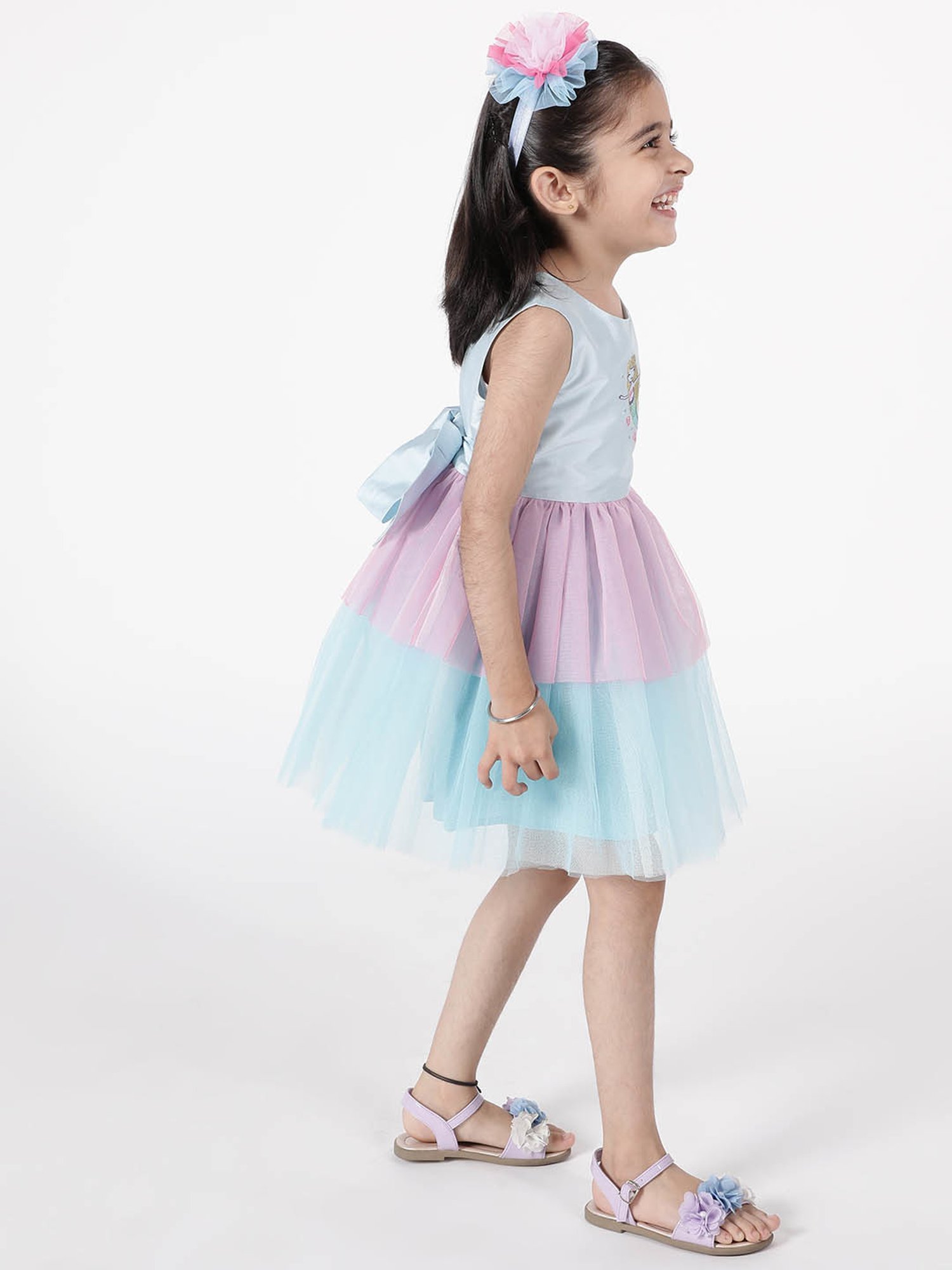 A Little Fable Blue Embroidered Dress