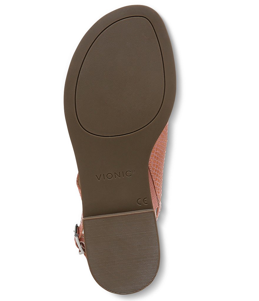 Vionic Ella Lizard Embossed Thong Sandals