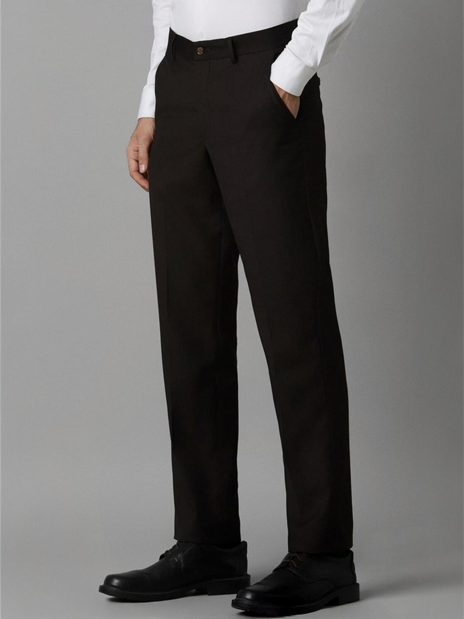 Louis Philippe Brown Slim Fit Trousers