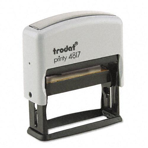 Us Stamp E4817 Trodat Economy 12-Message Stamp, Dater, Self-Inking, 2 x 3/8, Black