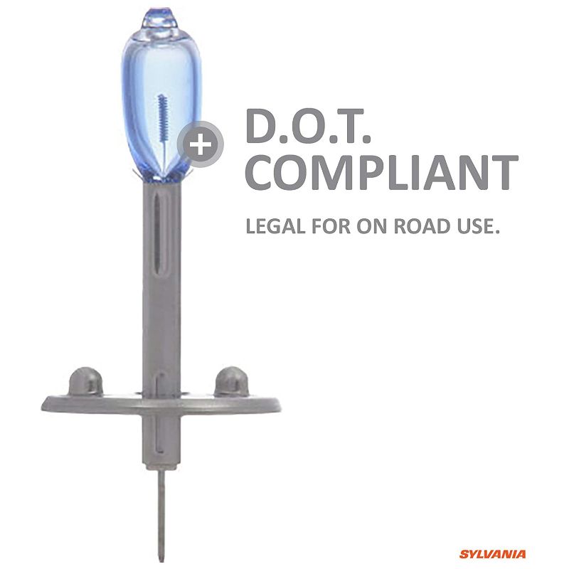 Sylvania H1SZ.BB2 High Performance SilverStar zXe H1 Halogen Fog Light Bulb HID Attitude and Xenon Fueled, White (2 Pack)