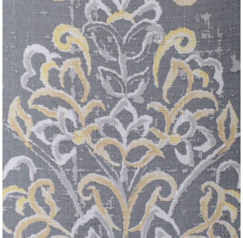 Classic Elegance Shower Curtain Gray/Yellow - Moda at Home