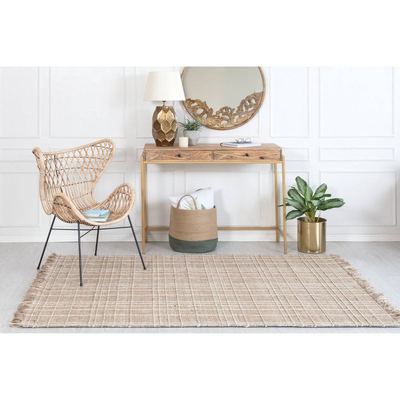 8'x10' Okemah Jute/Wool Rug Ivory - Anji Mountain