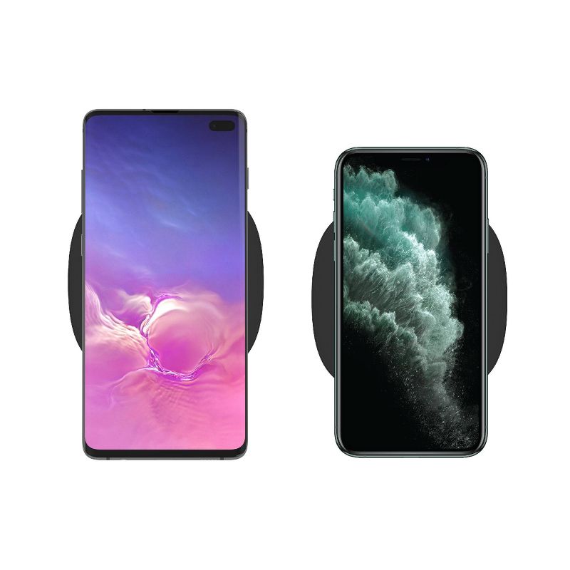 Just Wireless 10W Qi Wireless Charging Pad with 4ft TPU Charging Cable - Black