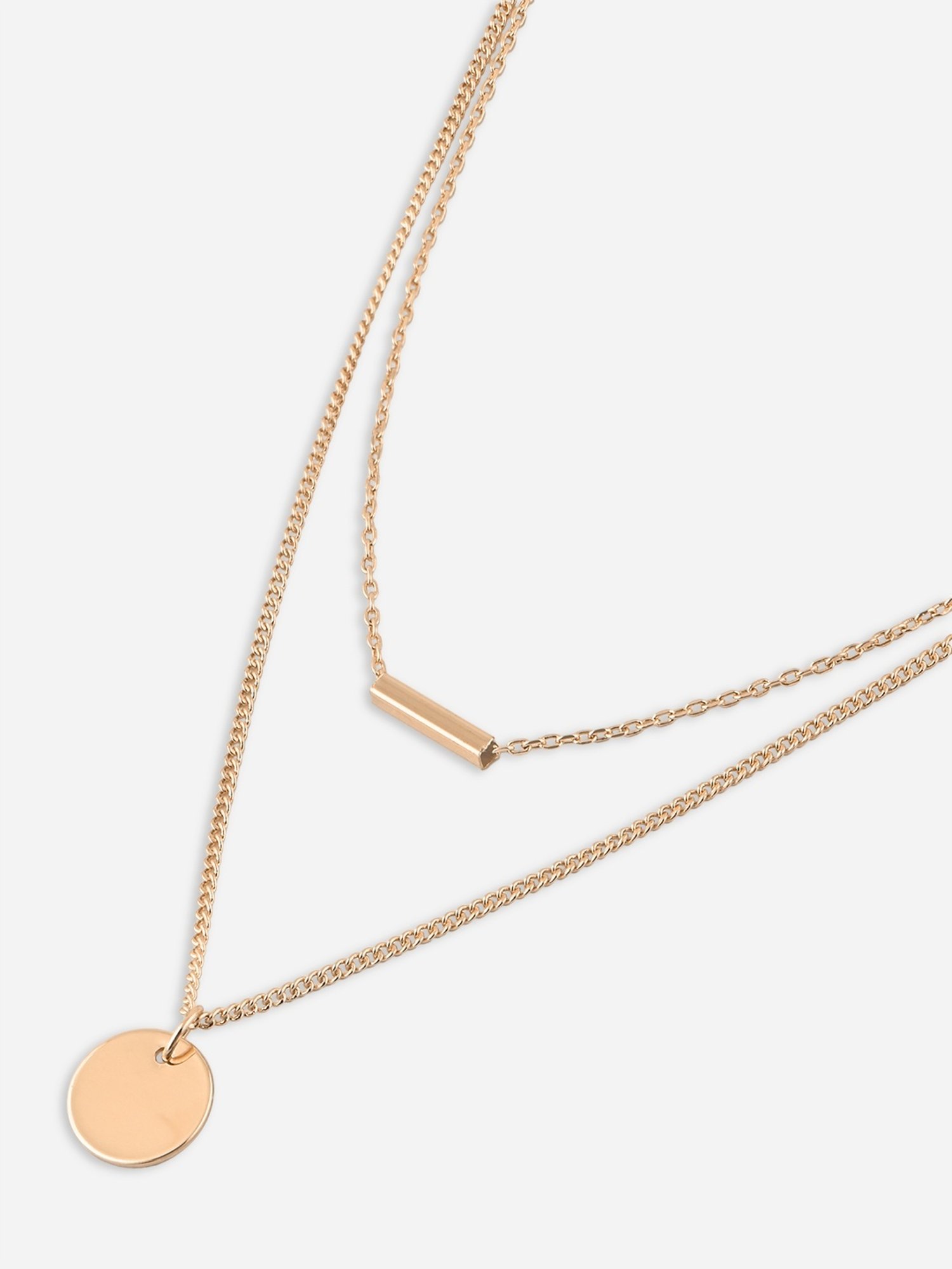 Toniq Gold-Plated Geometric Layered Necklace
