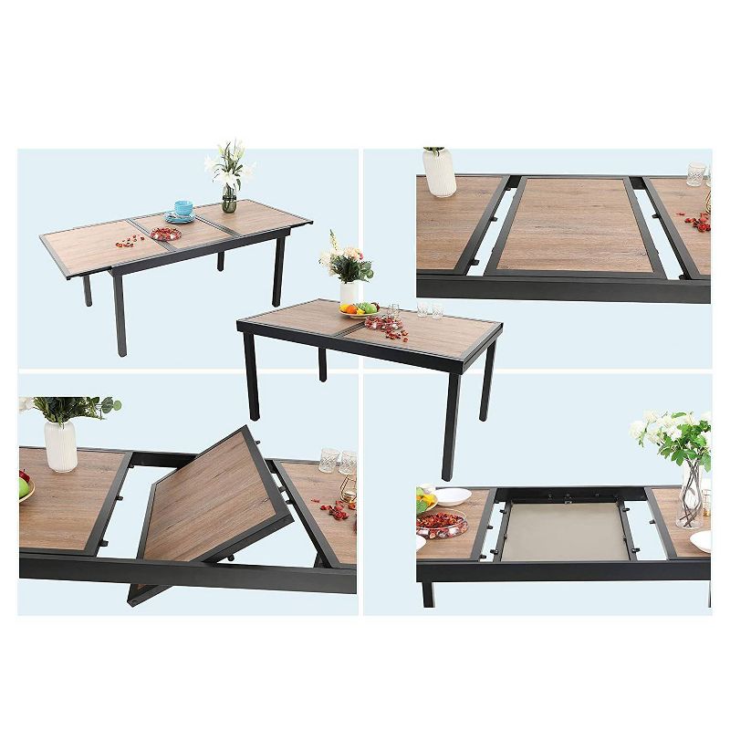 Circi 5pc Outdoor Dining Set - Black and Charcoal - CosmoLiving by Cosmoplitan