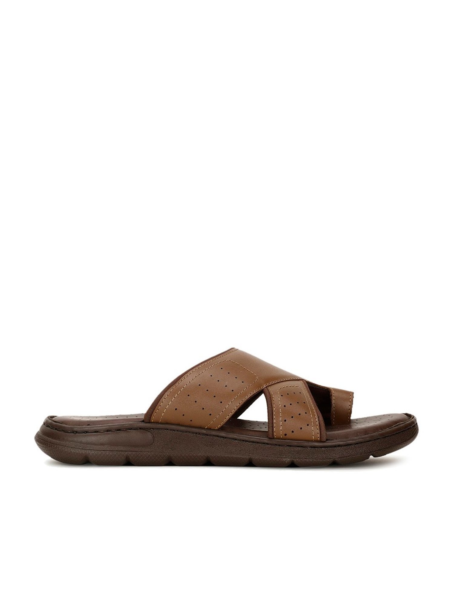 Scholl by Bata Men's Tan Toe Ring Sandals