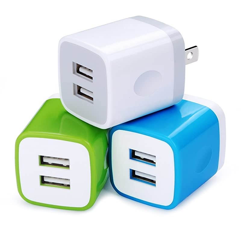 Wall Charger Charger Plug Charging Block Cube Charger Block Box 5V21A Universal Power Adapter Brick Base Compatible for Phone X876 Plus iPad Samsung Galaxy S9S8Note 9 LG ZTE HTC
