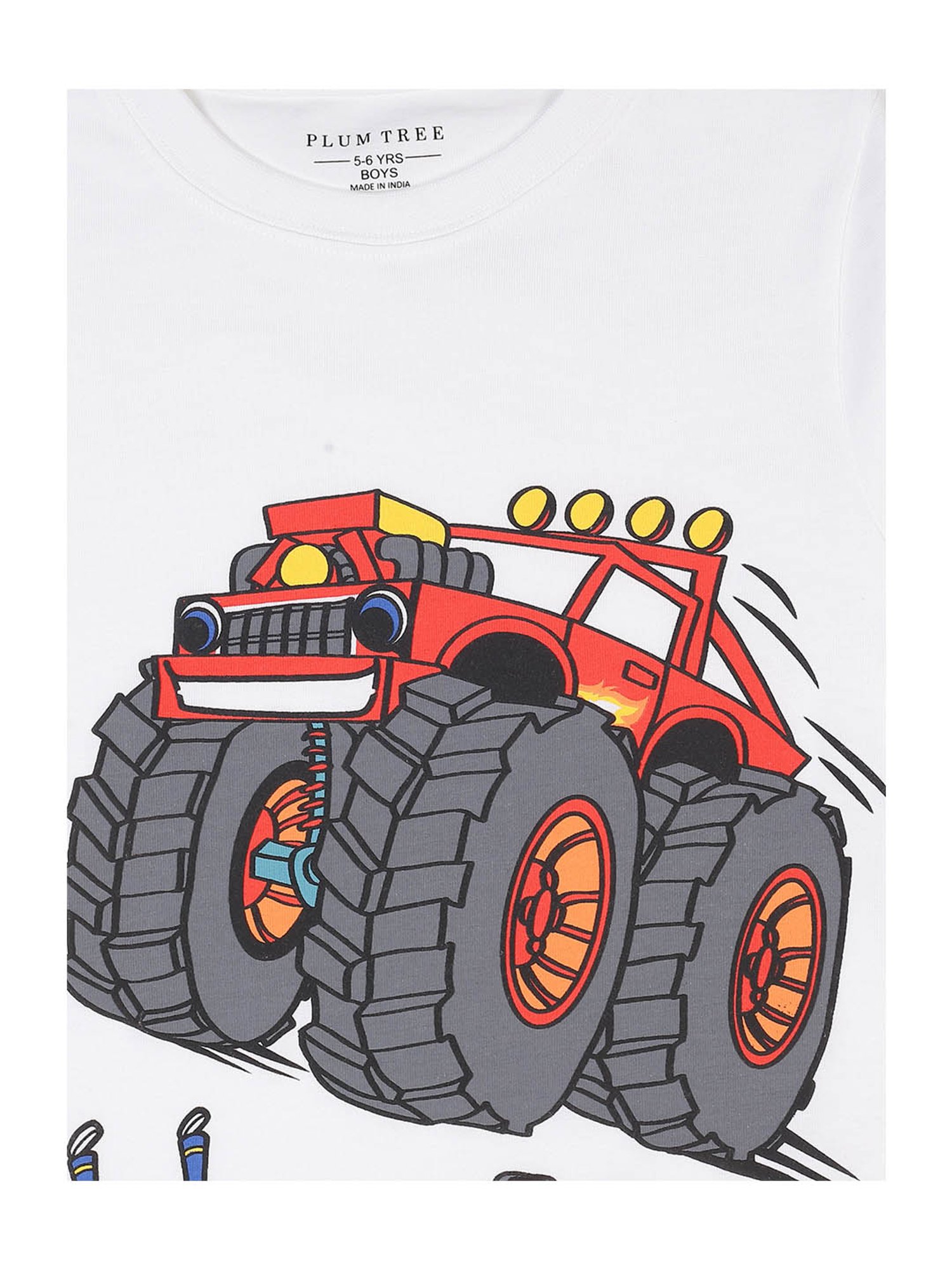 Plum Tree Boys Navy & White Printed T-Shirt (Pack Of 2)