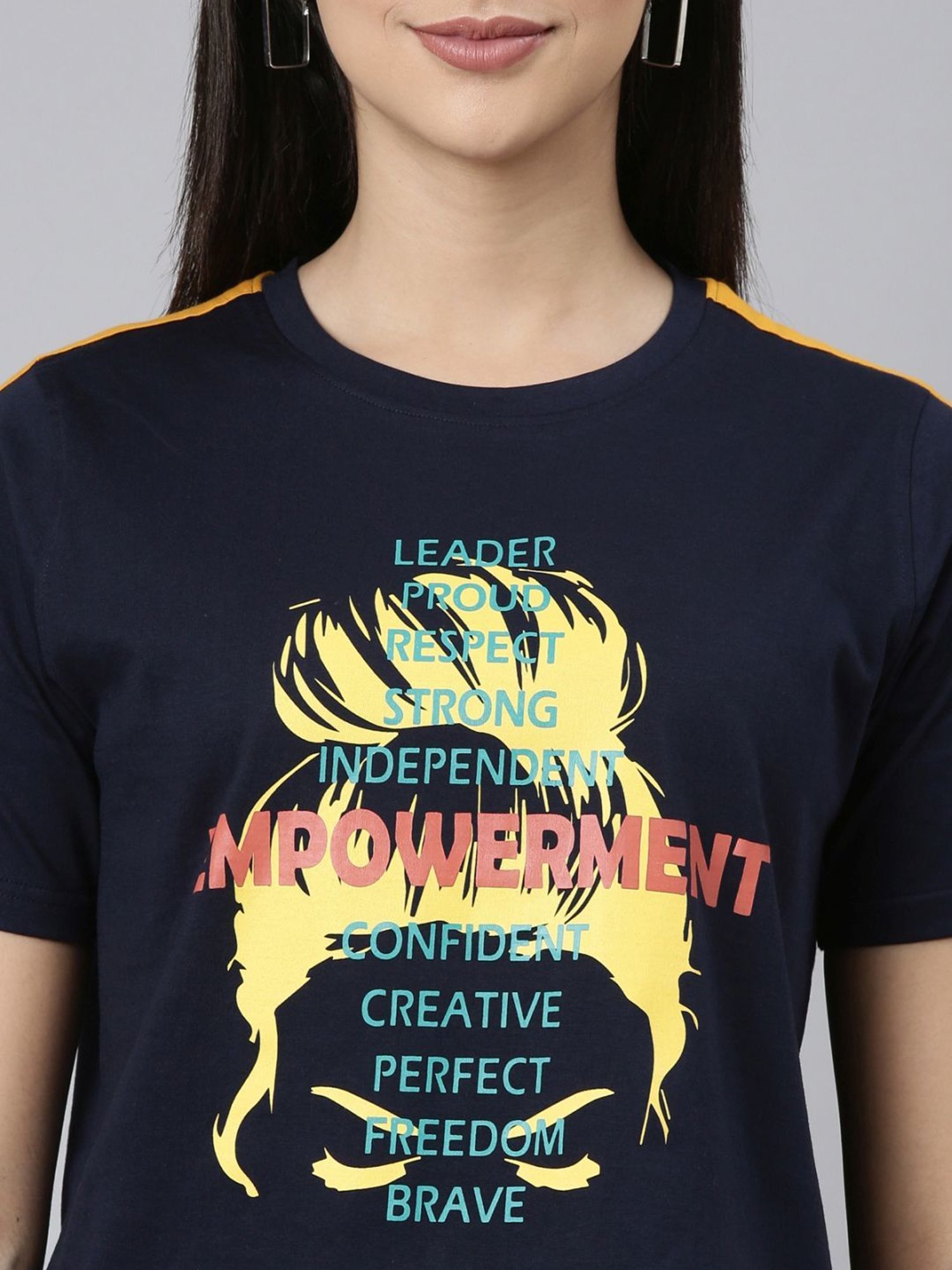 Kryptic Blue Cotton Printed T-Shirt