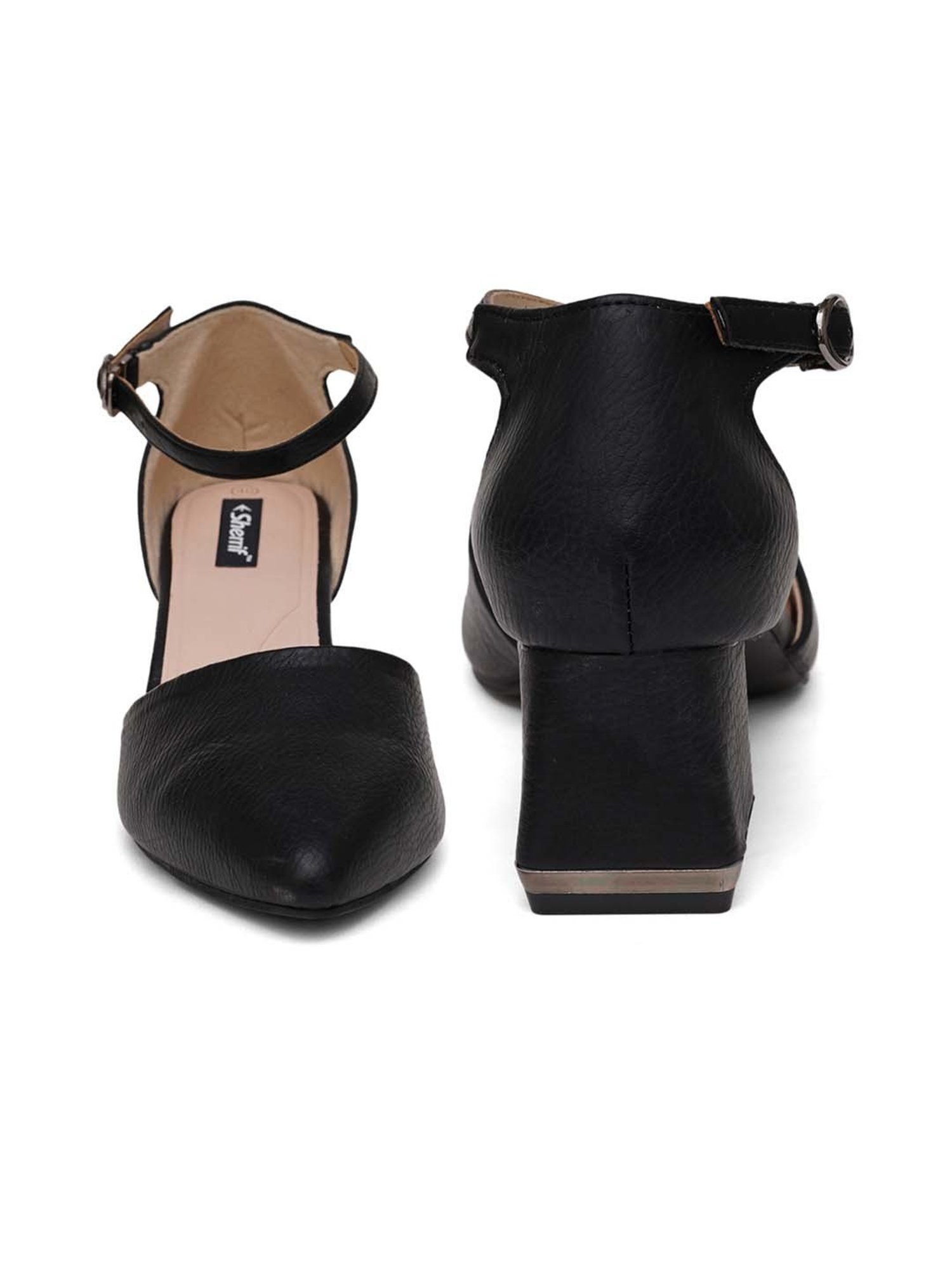 Sherrif Women's Black Ankle Strap Sandals